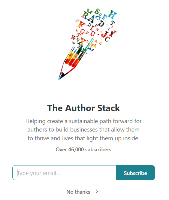 Russell_Nohelty_The_Author_Stack_Newsletter_Landing_Page