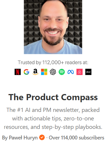 Pawel_Huryn_The_Product_Compass_Newsletter_Landing_Page